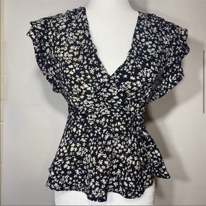Floral Wrap top